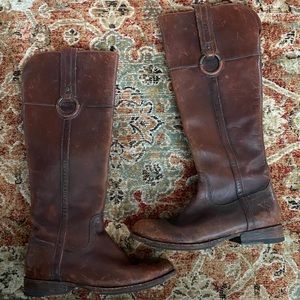 Frye Jamie Covered Ring Leather Riding Boot